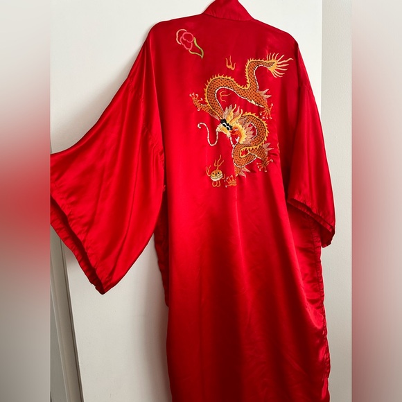 Vintage silk kimono - robe size XL - Picture 2 of 16